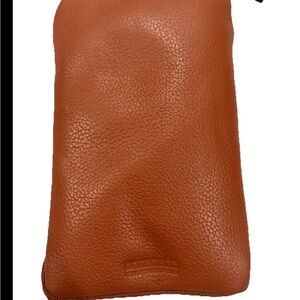 Levenger Leather Double Glasses Case Padded Zip Closure